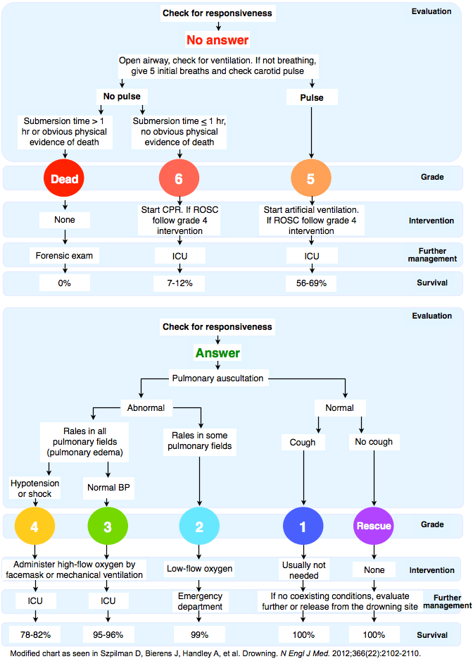 Drowning submersion pathophysiology