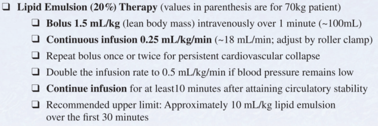 Intralipid dosing